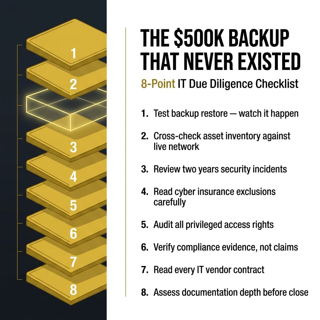The IT Due Diligence Checklist Every Buyer Needs Before Closing an Acquisition